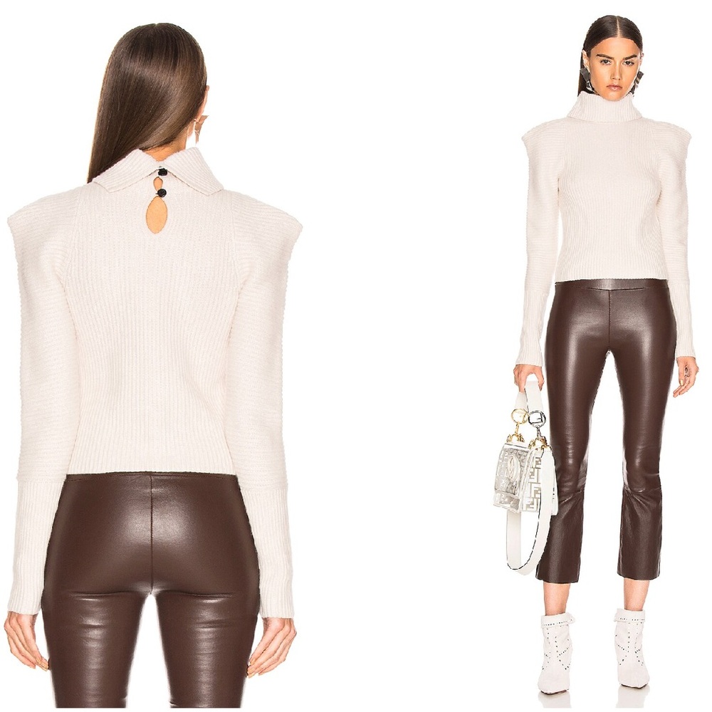 A.L.C. Maura Cashmere WOOL blend Sweater in Cream/Off white, medium